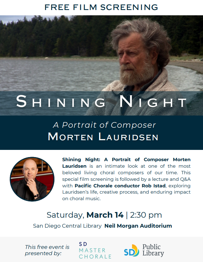 Shining Night: a Portrait of Composer Morten Lauridsen flyer