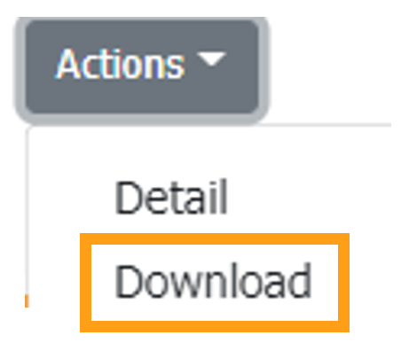 A screenshot where the "Download" option is on the online permitting portal.