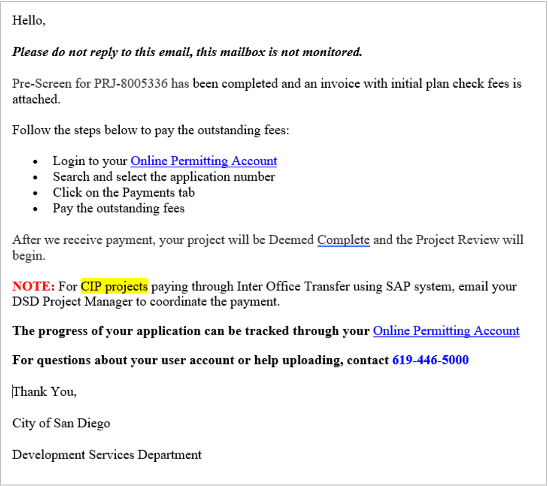An image of the "Review Pending Invoice Payment" email. 