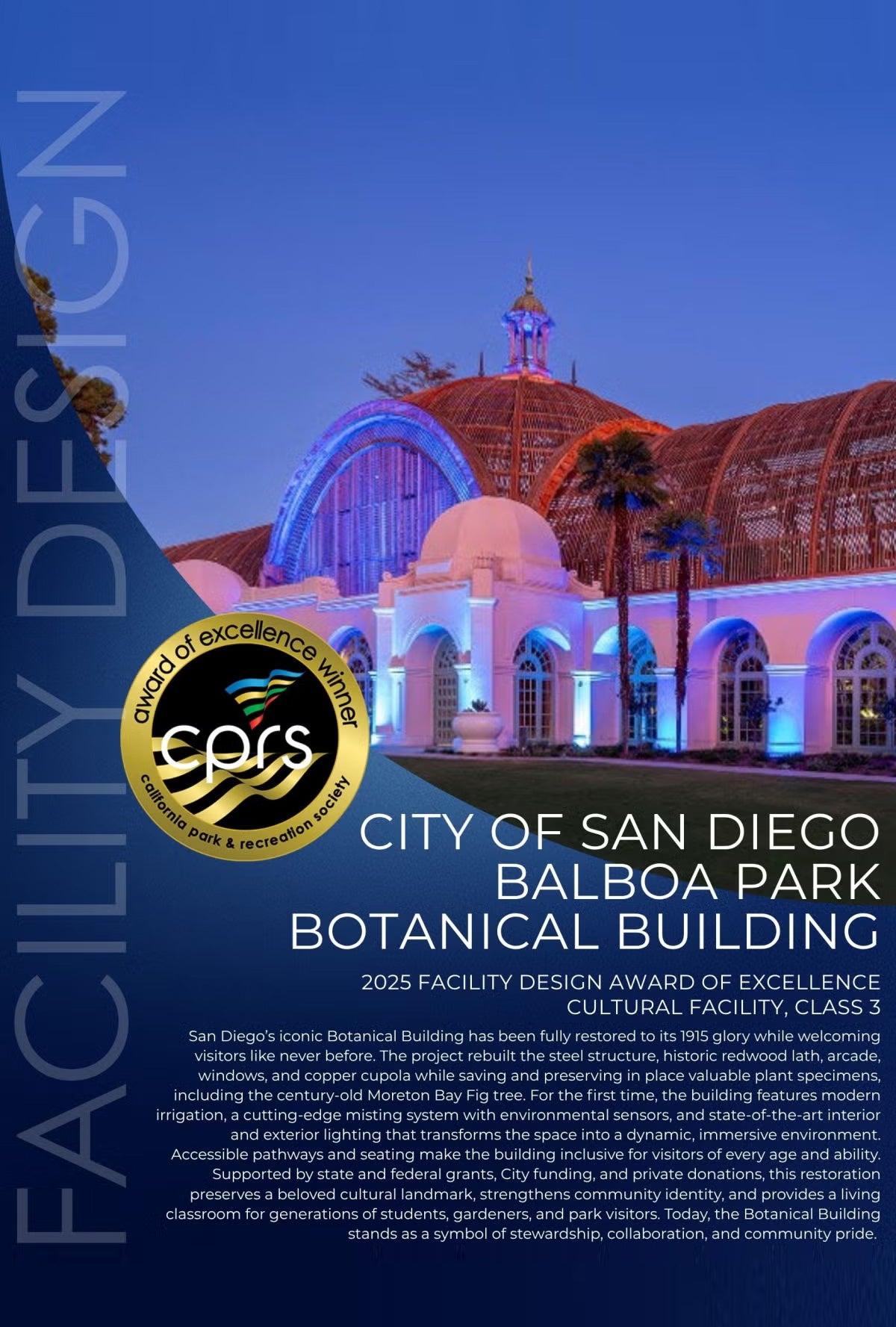 2025 CPRS Facility Design Award of Excellence