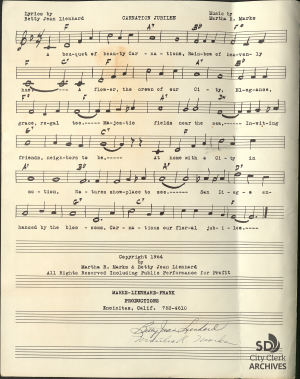 1964 Carnation Jubilee Song