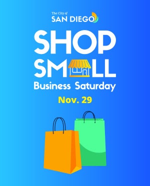 This is a graphic that says Shop Small Business Saturday Nov. 29.