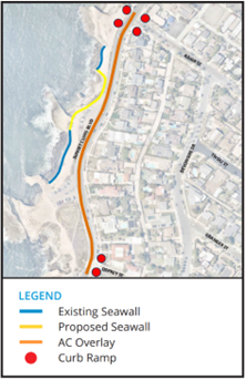 Sunset Cliffs Seawall Improvement map.