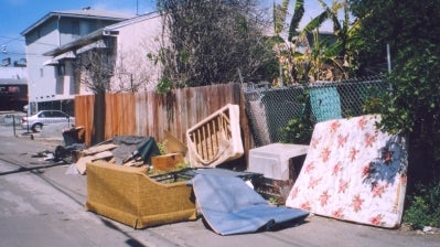 Illegal alley dumping