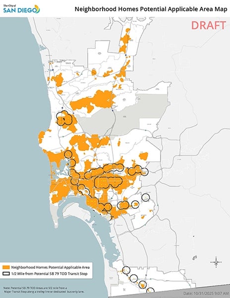 Neighborhood Homes Potential Applicable Areas Map