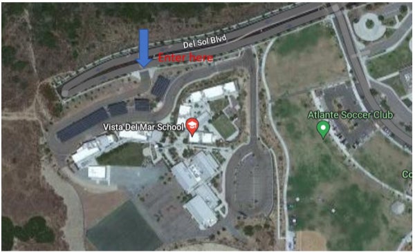 San Ysidro Vista del Mar School Oil recycling event map