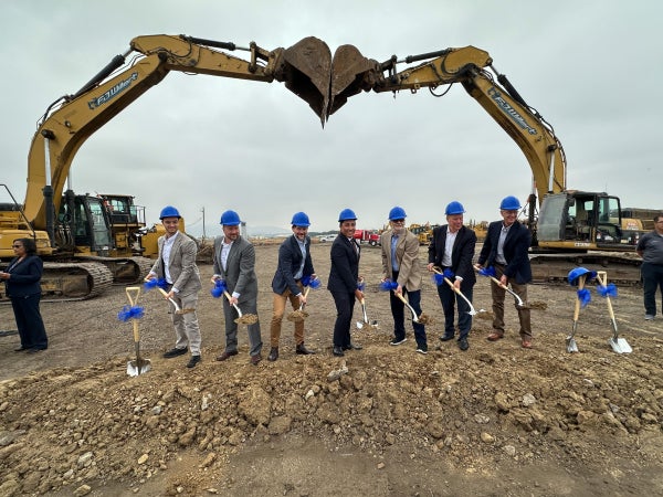 This is a photo of the groundbreaking of the San Diego Airpark at Brown Field Airport.