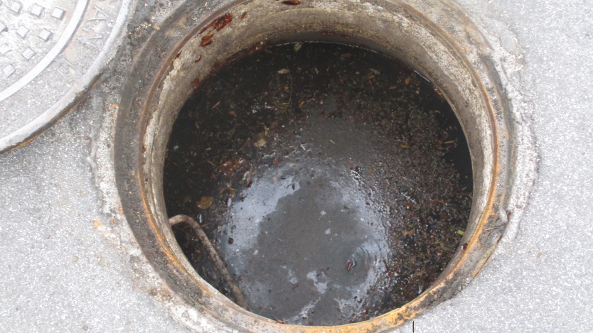 aerial view of sewer