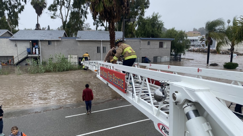 SDFD rescue in flooding