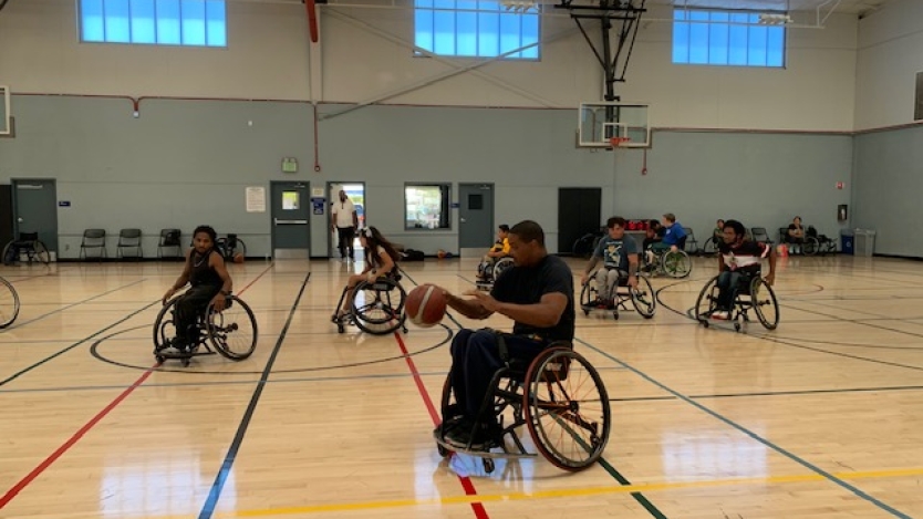 Basketball in wheelchairs