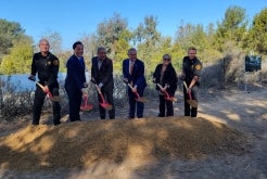 Group of people ground breaking