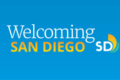 SD logo reads: Welcoming San Diego 