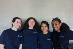 Four summer civic internship program participants posing for a picture