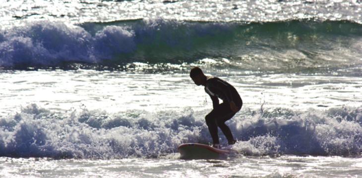 Photo of Surfer at Sunset