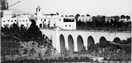 Black and White Cabrillo Bridge Construction c1911