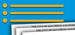 Graphic Collage of Agenda Samples and Bullet Points