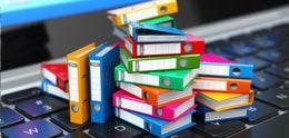 Photo of Keyboard and Mini File Folders