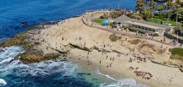 Aerial view of La Jolla Cove