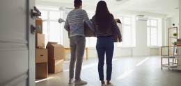 Couple moving into a home