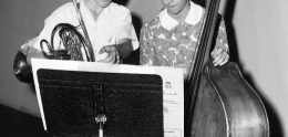 French Horn and Bass Musicians&#44; 1959 San Diego Youth Symphony