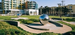 Fault Whisper art installation at Fault Line Park