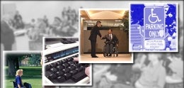 Photo collage of ADA compliance and accessibility