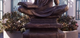 Mary Buckman's Reading Girl Sculpture at Carmel Valley Library