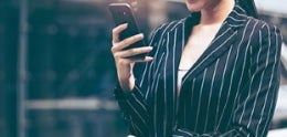 person looking at cellphone