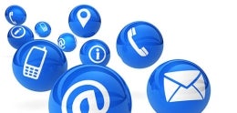 Graphic Collage of Contact Icons