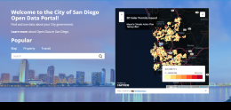 San Diego's New Open Data Portal Homepage