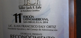 Plaque of Appreciation - Lic. Juan Francisco Ealy Ortiz