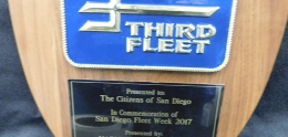 Wooden Crest Plaque commemorating San Diego Fleet Week 2017