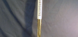 Golden Shovel with Ribbon for Groundbreaking Ceremony