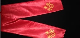 Banner with Red and Yellow Markings