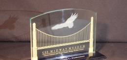 Bridge Builder Award - Chuck Nichols and Pierre Frazier from USS Midway Museum