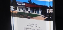San Diego Housing Commission Acrylic Award July 15&#44; 2019