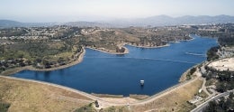 Aerial view of Miramar Reservoir