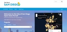 Screen Capture of Open Data Website