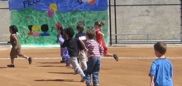 children playing at Pacific Beach Elementary