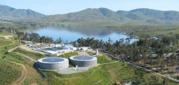 Solar panels at Lower Otay Reservoir