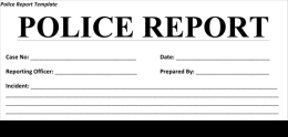 Image of Police Report
