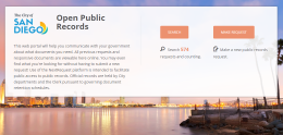 Screen Capture of Open Public Records Site