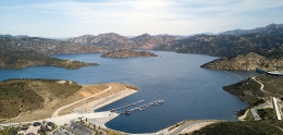 Aerial view of San Vicente Reservoir