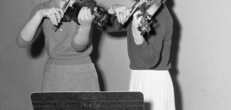 Sandra Chuckta and Laurie Kostakis 1960 San Diego Youth Symphony