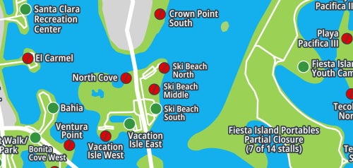 Beach and Bay Park Restroom Availability