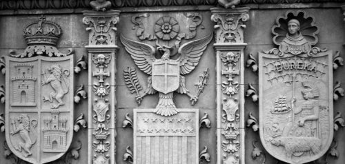 Coats-of-Arms on Museum of Art - Spain, United States, California