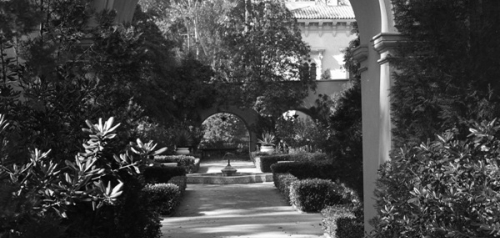 View Looking North into Alcazar Garden