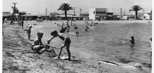 Building a Sandcastle on a Bayside Beach