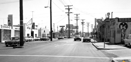 Mission Boulevard at Rockaway Court,  Mission Beach, 1967