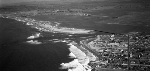 1930 Aerial View of Mission, Pacific and Ocean Beaches